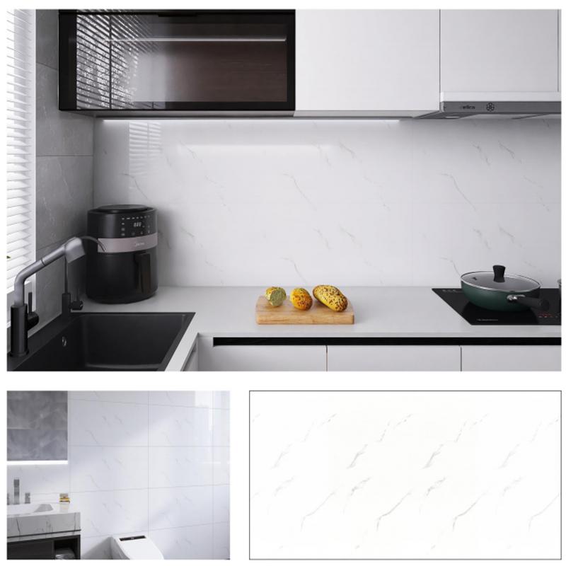 30x60 Imitation Ceramic Tile Wall Tiling Kitchen Bathroom Waterproof Marble Wall Sticker Renovation Self-adhesive Wall Stickers