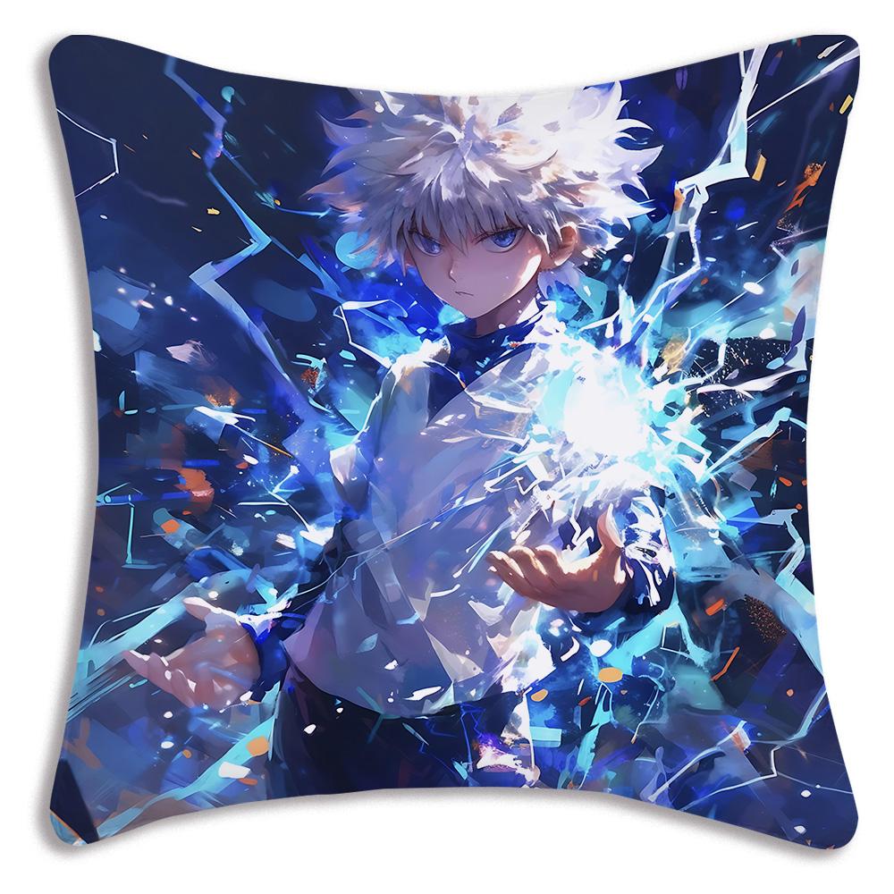 Anime For H-Hunters x Hunters Pillow Covers Cartoon Sofa Decorative Home Double-sided Printing Short Plush Cute Cushion Cover