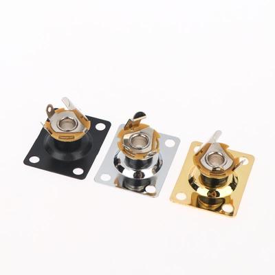 Electric Guitar Jack Output Plate Guitar Output Jack Plate Square Shape Metal Compact Guitar Jack Socket Plate Guitar
