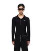 MORE THAN BLACK Logo Snap Collar Long Sleeve