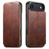 SUTENI J05 For iPhone 17 Air Case Compatible with MagSafe Textured PU Leather Flip Phone Cover