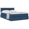 Storage Bed with Mattress Blue 140 X 190 Cm Particleboard