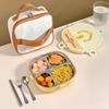 WORTHBUY Portable Bento Lunch Box With 4/5 Compartment Microwave Sealed 304 Stainless Steel Food Container Set For Kids Students