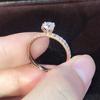Damen Fingerring Exquisit Glänzend Strass Klassischer Hochzeits Knöchelring für Braut