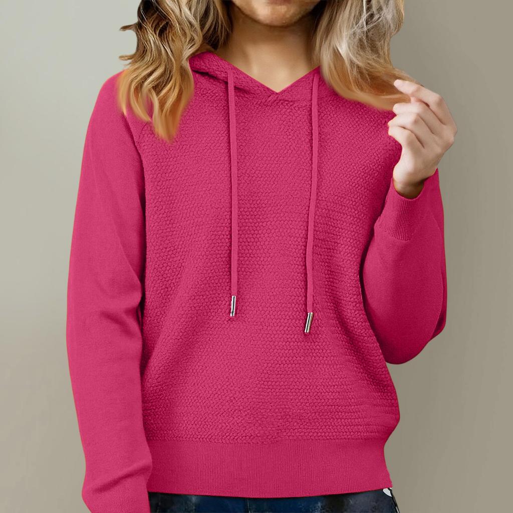 Fashionable Women's Knitted Sweater Lazy Loose Slim Hoodie Sweater