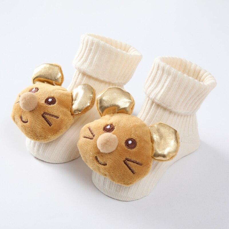 0-1Y Neugeborenen Baby Mädchen Jungen Baumwolle Socken Infant Cartoon Tiere Socken Anti-slip Mittel Rohr Boden Socken