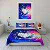 Colorful Galaxy Heart Set Decor Soft Comfortable Duvet Cover Bedding Set Included 1*Duvet Cover & 2*Pillowcases, Gift