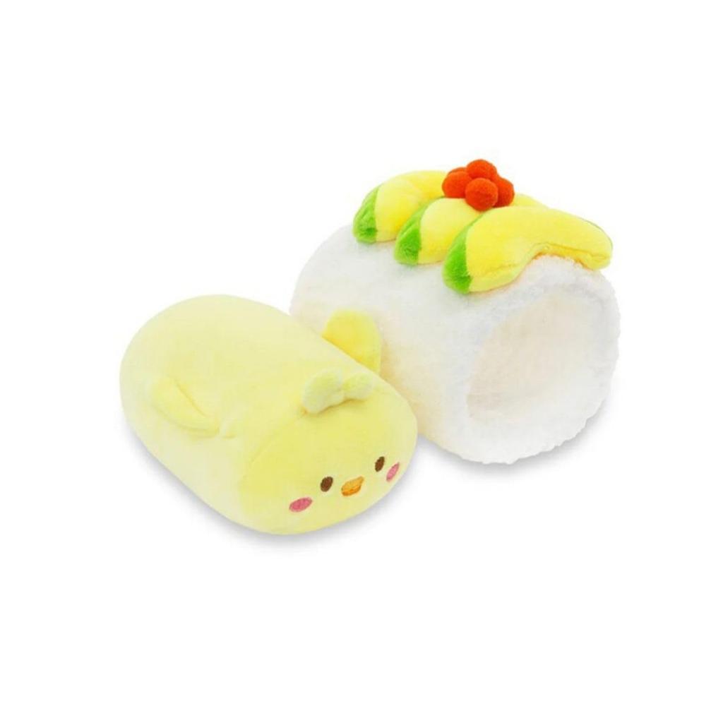 IRISRAIN ANIROLLZ Plush Toy, Small, Japanese Food Series, Avocado Chicky, 11.5x14x15cm (ANI-CK-PB6)