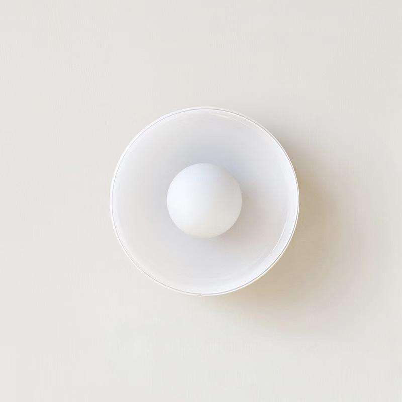 Northern Minimalist Cream Glass Pendant Light for Dining, Bedside, or Bar