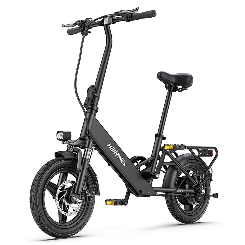 HillMiles Mile 1 Kompaktes Klapp-Elektrofahrrad 250W 36V10.4Ah, 14" Reifen & Scheibenbremsen Pedelec für den urbanen Pendelverkehr & tägliche Reisen