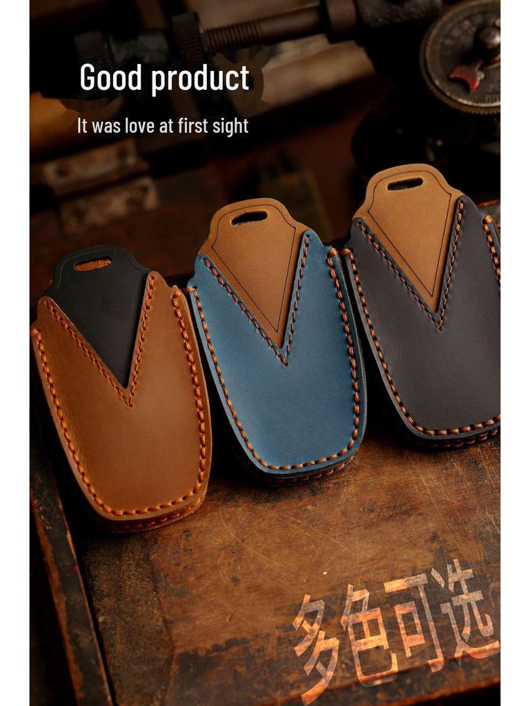 Genuine Leather Handmade Key Cover for Lincoln Navigator, Adventurer, and Pilot Models