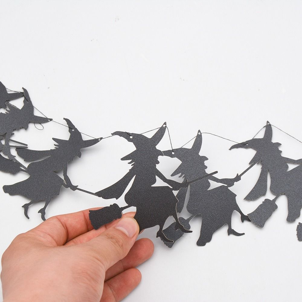 Pumpkin Black Pumpkin Banner Paper Hallween Hanging Garland Hanging Flags   Festival