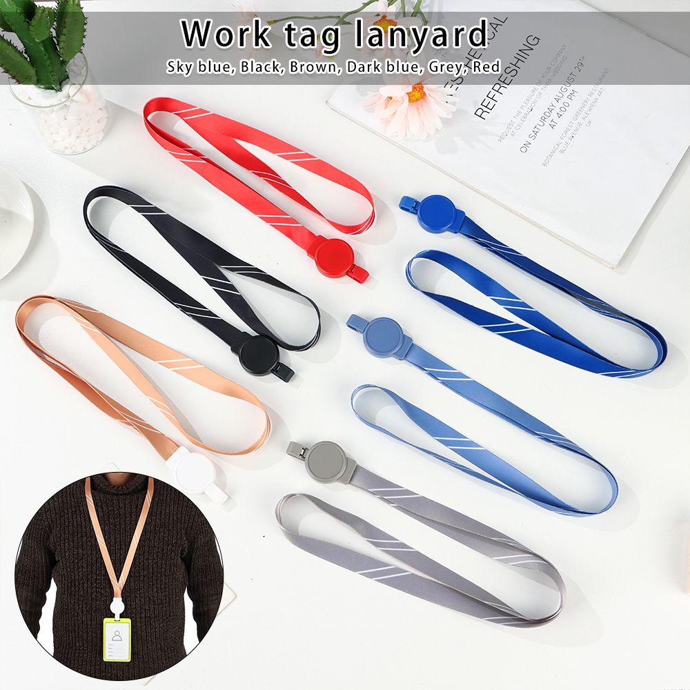 

Tag Card Holders Detachable Buckle ID Badges Holder Retractable Neck Lanyards Office Strap Lanyards