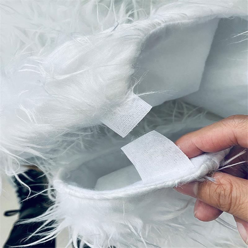 78cm Plush Faux Fur Christmas Tree Skirt Mat for Home Christmas Floor Mat Party Decoration