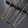 Men's 3-Piece Hip Hop Necklace: Stainless Steel Black, Gold & Silver Chain - Perfect for Daily Wear or Father's Day Gift