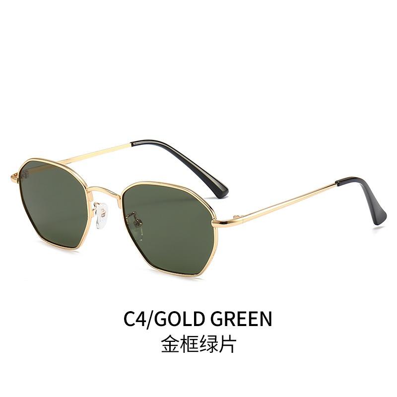 2023 Unique Personal Vintage Polygon Men and Women Sunglasses Metal Frame Irregular Frame Fashion Sunglasses