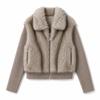 Autumn and winter new removable knitted sleeves splicing cotton clothes plush splicing two women wearing coats and vests