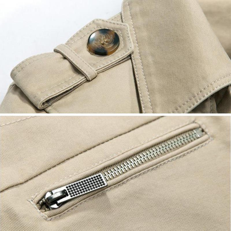 Men's Hooded Jacket Winter Plus Velvet Warm Coat Solid Color Outwear Casual Parka