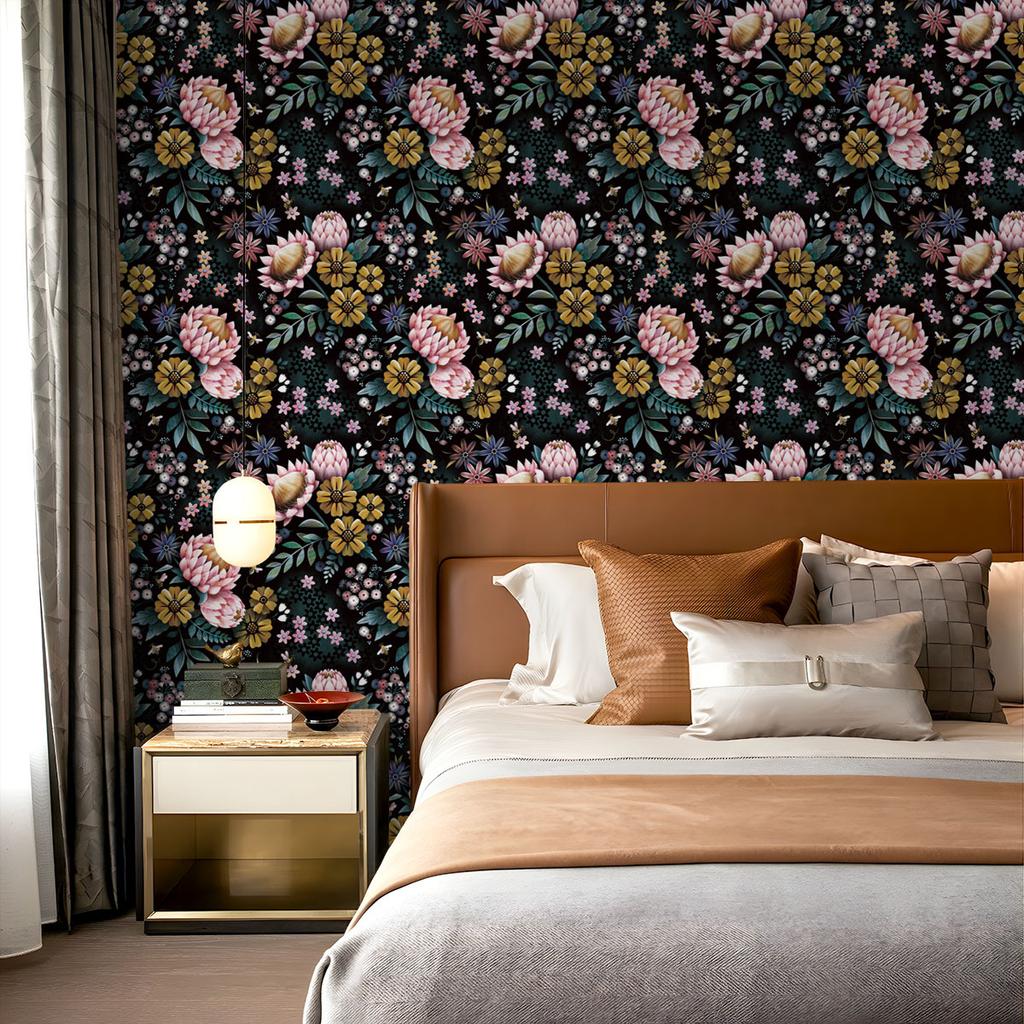 Sunflower Peel and Stick Wallpaper Farm Floral Self Adhesive Wallpaper for Home Bedroom Cabinets Wall Decor