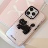 Black Pink Cartoon für IPhone15 für Apple 16pro Handyhülle Max 3D Katze Süß Cool 17