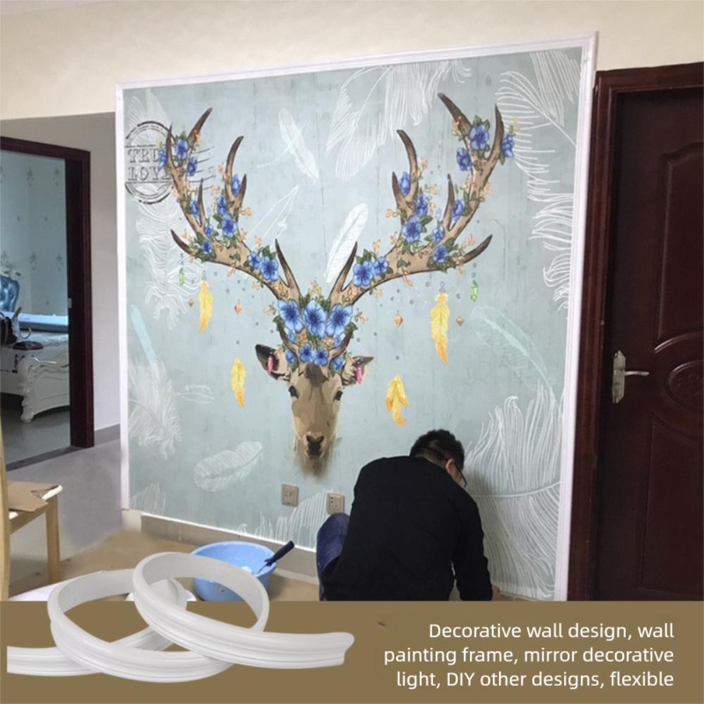 Peel and Stick Wall Base Self Adhesive Skirting Line Durable Molding Trim Strip  Wall Protection