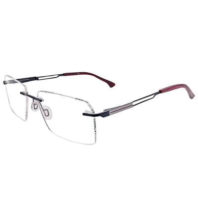 RSINC randlose Brille/Brillengestell, Optisch, Metall & Kunststoff Für Männer Und Frauen, Titex Schwarz Rot 224810 54-18-140 | IB 21 | N1
