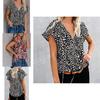 Womens Summer V Neck Short Sleeve T Shirt With Beautiful Floral Print And Comfortable Fit