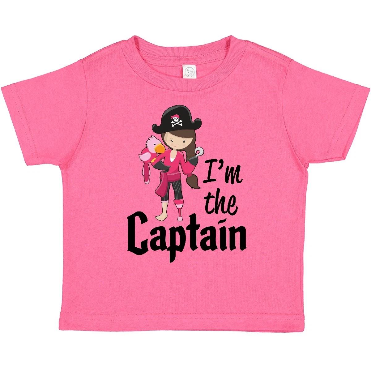 Inktastic I m The Captain- Pirate Girl Toddler T-Shirt Pirates Princess Charge 110