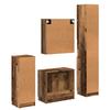 Bathroom Furniture Set with Drawers 4 pcs Reclaimed Wood Effect Particleboard
