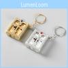Mini Bible Keychain With Blue Rhinestones Perfect For Communion And Confirmation