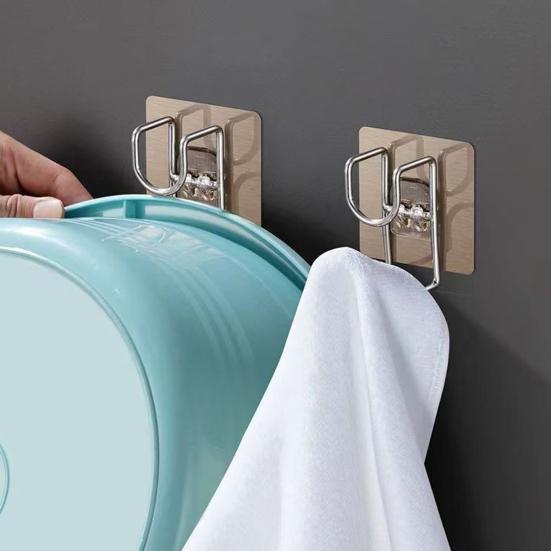 Yousheng 3/6/12Pcs Storage Hooks Basin Hanger Strong Load Bearing Easy To Install Removable Waterproof Bathroom Shower Hooks