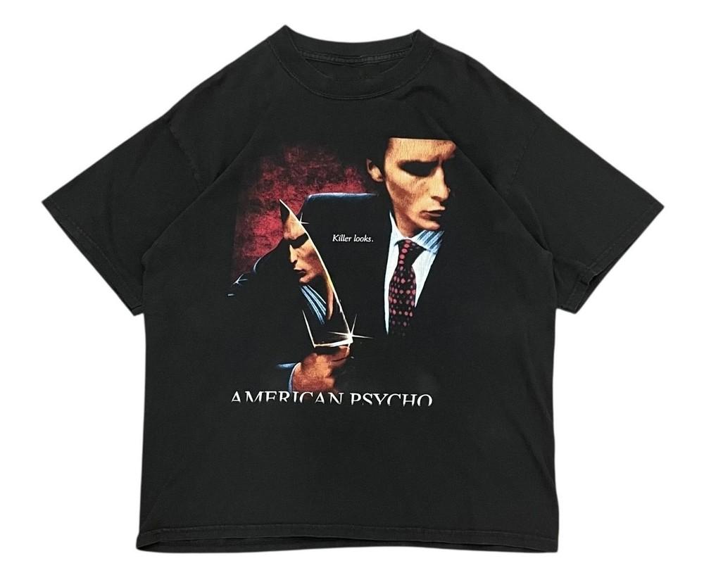 

American Psycho Movie T-Shirt Christian Bale Bateman Horror Reprint New Unisex T-Shirt XXXL
