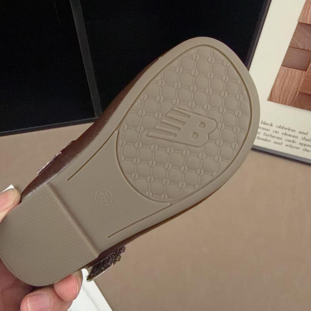 Scarpe da Principessa Quadranti alla Moda in Pelle per Bambina Primavera 2026 - Antiscivolo, Stile Coreano