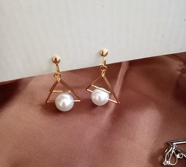 

Простые длинные серьги ретро имитация жемчуга серьги без отверстий для ушей для женщин