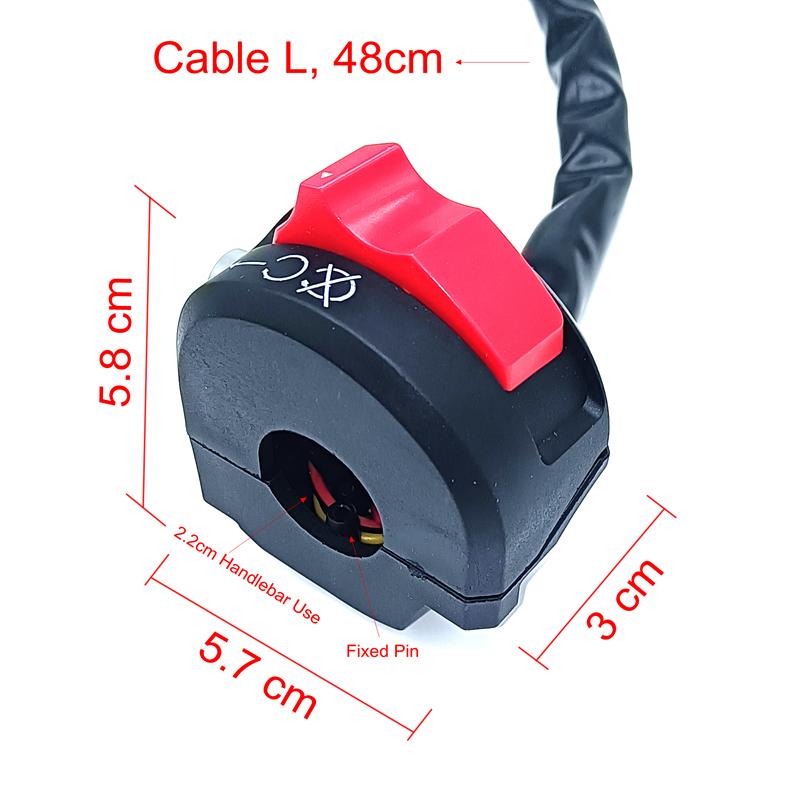 

7/8 22mm Motorcycle Switches Motorbike Headlight Warning Light Start Kill Handlebar Controller Switch Button For ATV Scooter