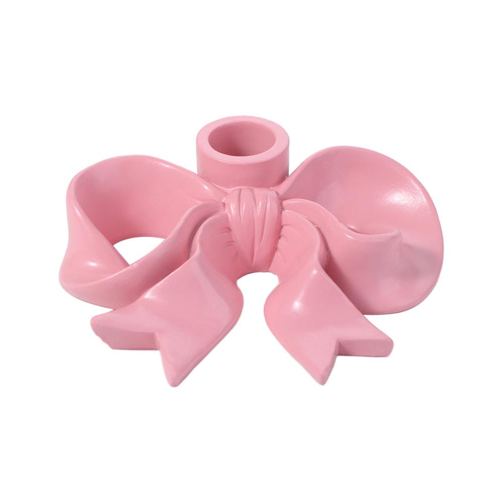 INS Ceramic Bow Candle Holder Unique Candle Stands Minimalist Long Candle Candlestick  Living Room
