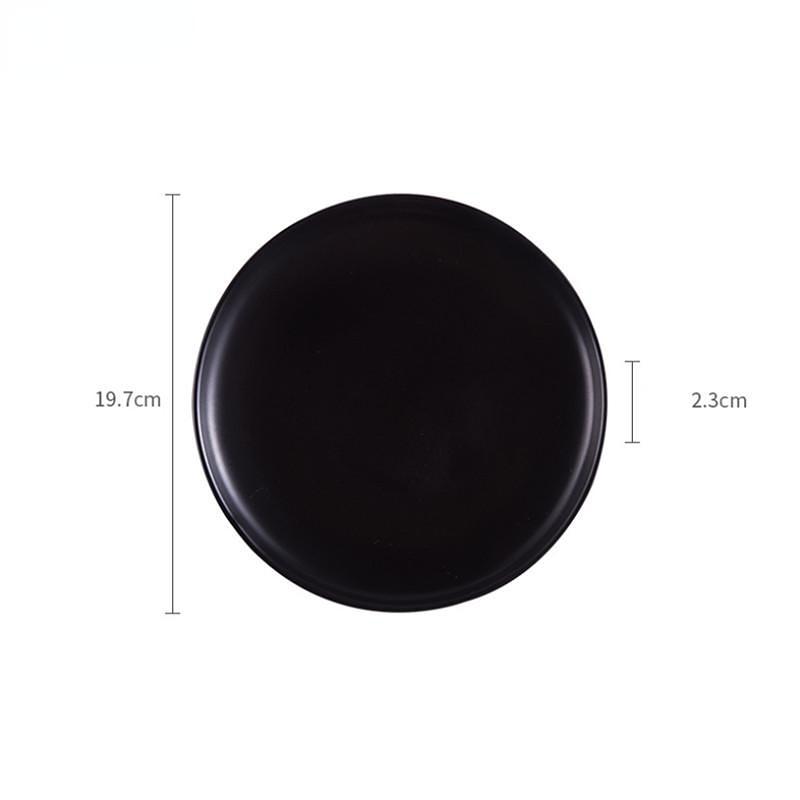 Keramické kulaté talíře na steaky Hovězí talíř Dezert Minimalistický Pizza Snídaně Nádobí