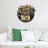 Wooden Christmas Door Sign Decorative Hanging Plaque Holiday Party Front Decoration