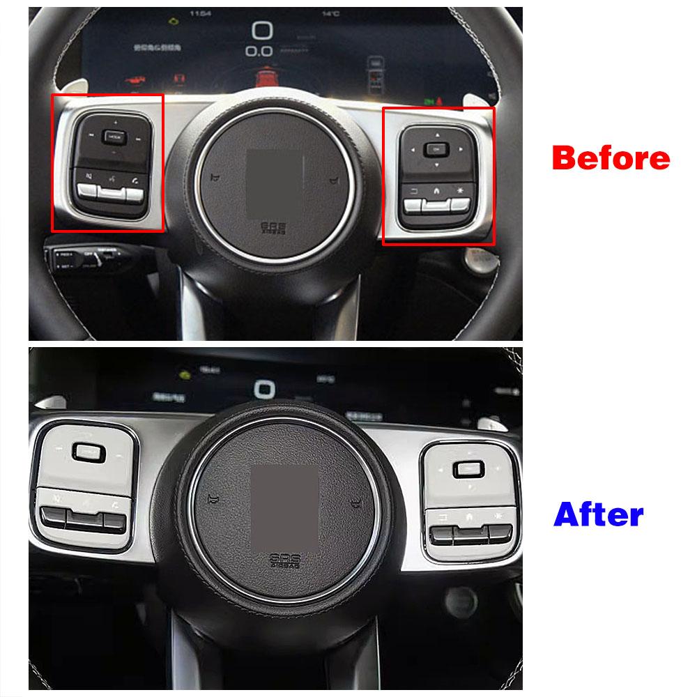 For GWM Tank 300 2024 2024 Steering Wheel Button Cover Trim Aluminum Alloy Switch Cap Sticker Anti Scratch Car Accessories