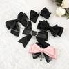Lolita Gothic Lace Hair Clip Bow Large Barrette Bow Flat Clips Barrette Hairpin Bow Elegant Hair Clip for Bunches