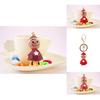 Cute Snowman Keychain For Women Sparkling Rhinestone Zinc Alloy Christmas Gift