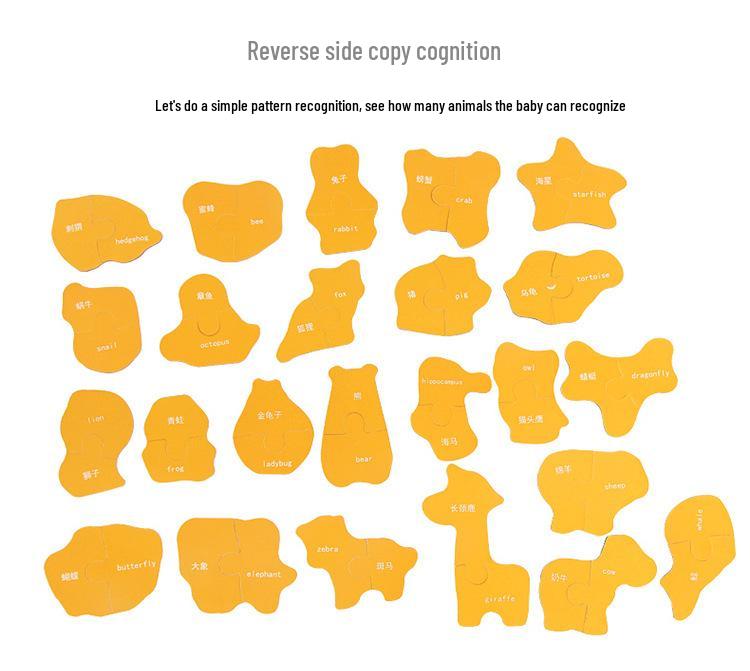 Kids' Early Learning Puzzle Set: Animal, Vegetable & Transport Cognitive Toy