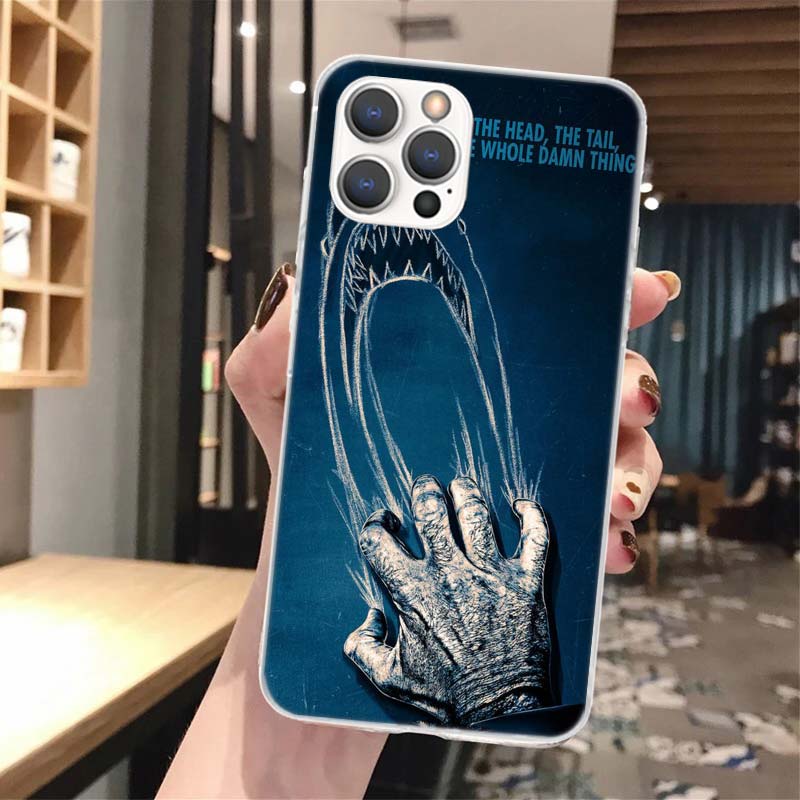 Ocean Monster Shark Swimming Soft Phone Case For iPhone 16 15 14 13 12 11 Pro Max X XR XS 7 Plus 8 + SE 2020 Pattern Customized