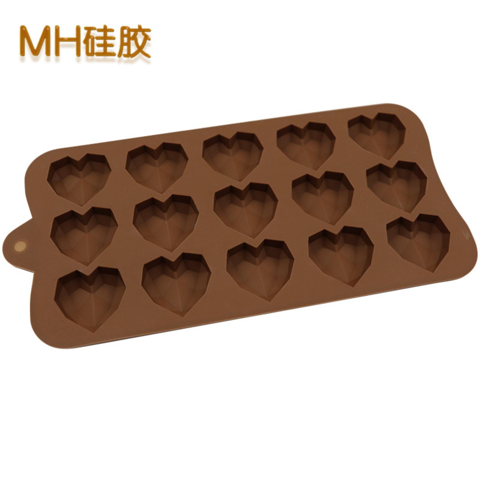

1-Piece Diamond Heart DIY Heart-Shaped Mold, Hot Wax Mold, Handmade Candy Mold, Tray One Size коричневый