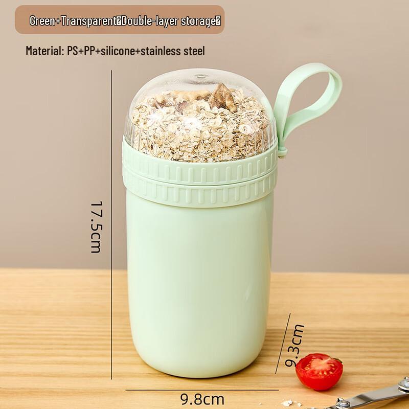 Double-Layer Breakfast Yogurt Cup with Spoon