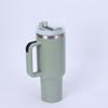 Large Capacity Insulated Stainless Steel Car Cup with Handle and Straw - Double Layer for Cold Retention (Ice Buster)