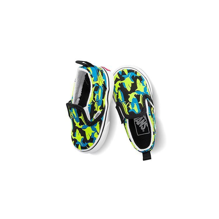 Vans Slip-On Low Top Skate Shoes Baby Sneakers Blue Green Black VN000UBS7T7