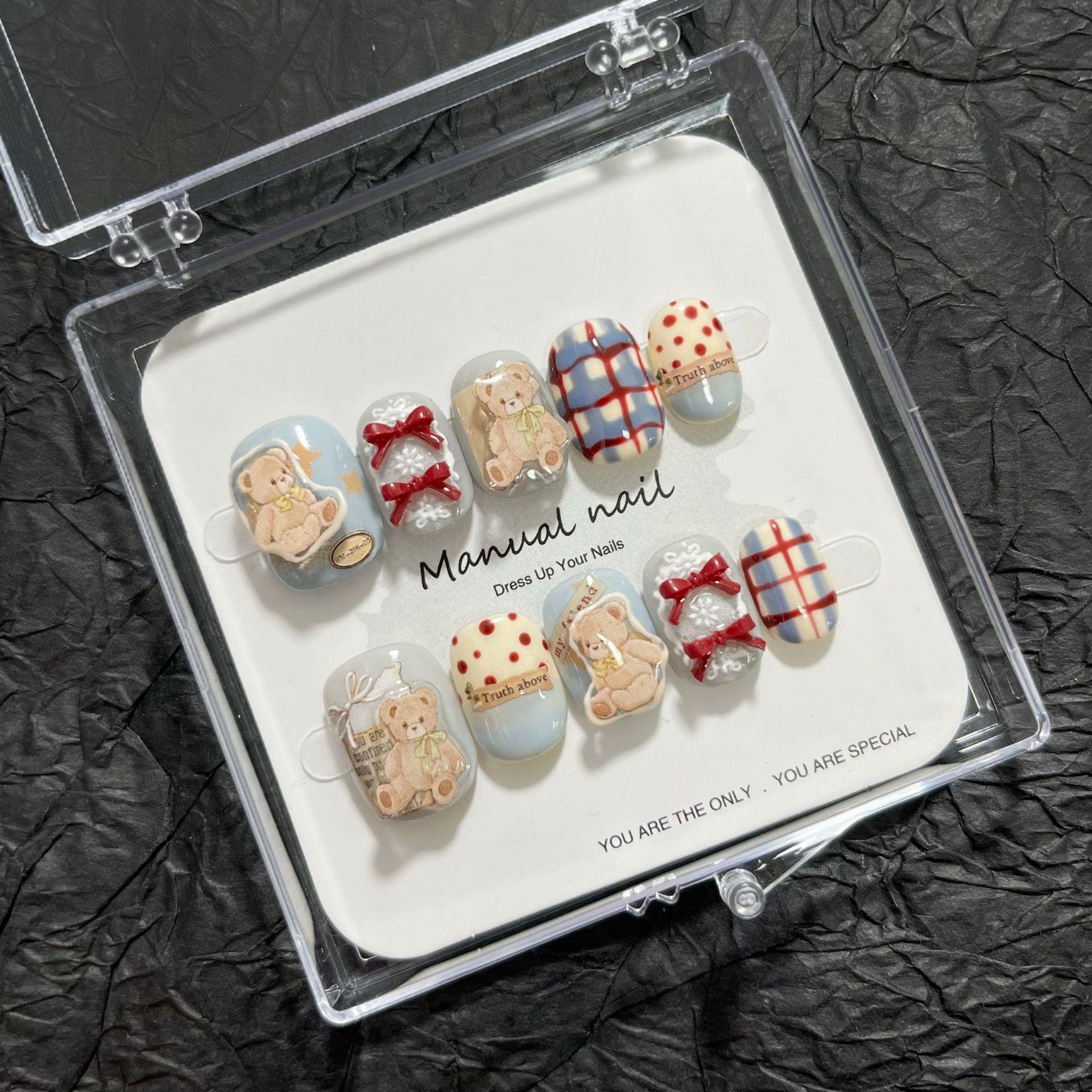 Милые Мультяшные Девочки Носимые Наклейки для Ногтей (съемный) А634 Medium