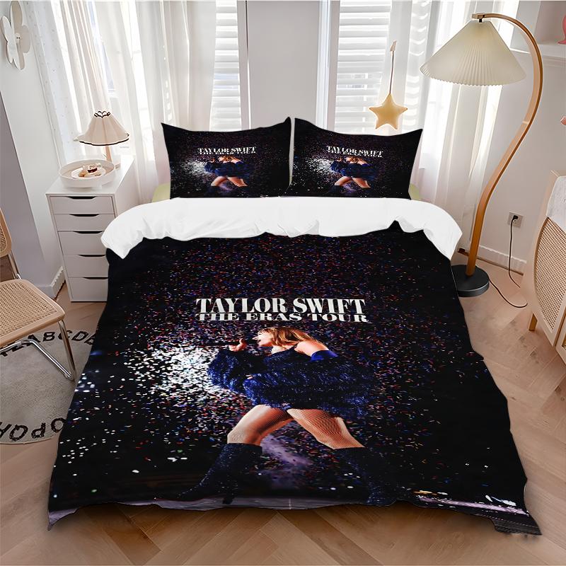 3Pcs Taylor Swift Era Tour Bedding Sets For All Sizes New 3D Printed Bed Cover Comforter Duvet Cover Pillowcase Bedroom Decoration
