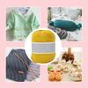 Popular Baby Milk Thread Thick Milk Cotton Line Manual Weaving(bluish Yellow)